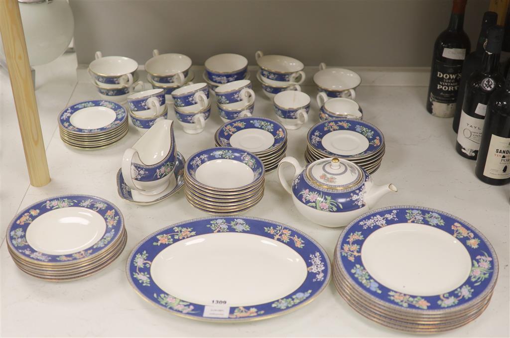 A Wedgwood bone china Blue Siam dinner and tea service